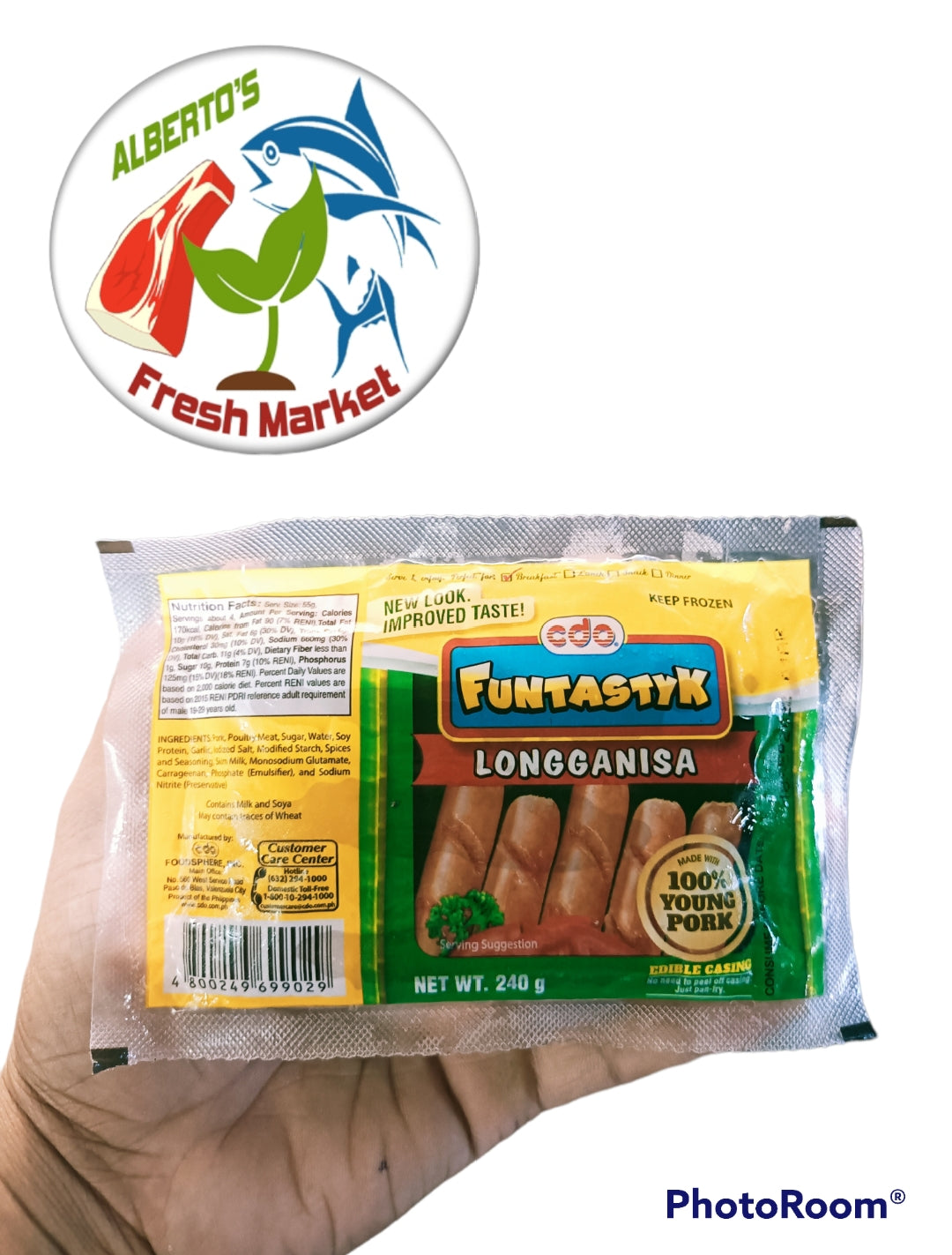 CDO FUNTASTYL LONGGANISA 250grams