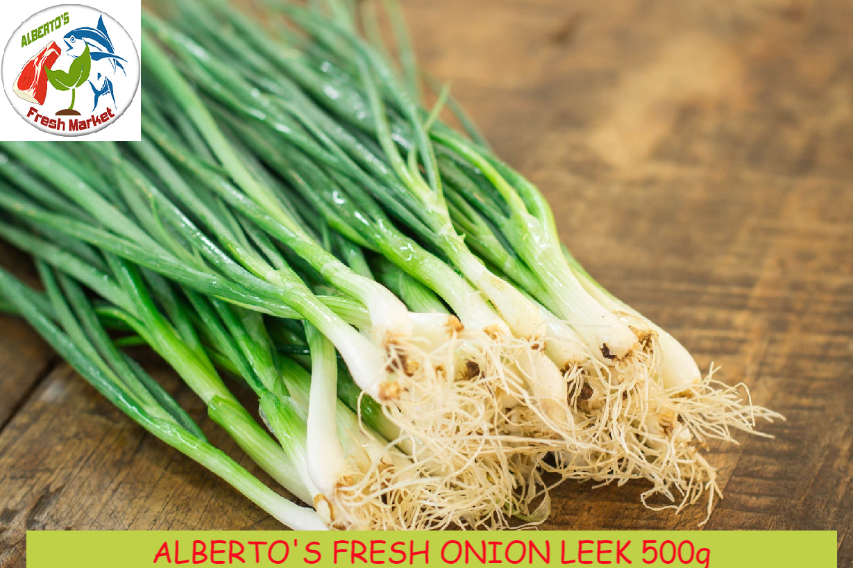 FRESH LEAFY VEGETABLES ONION LEEKS 500 grams