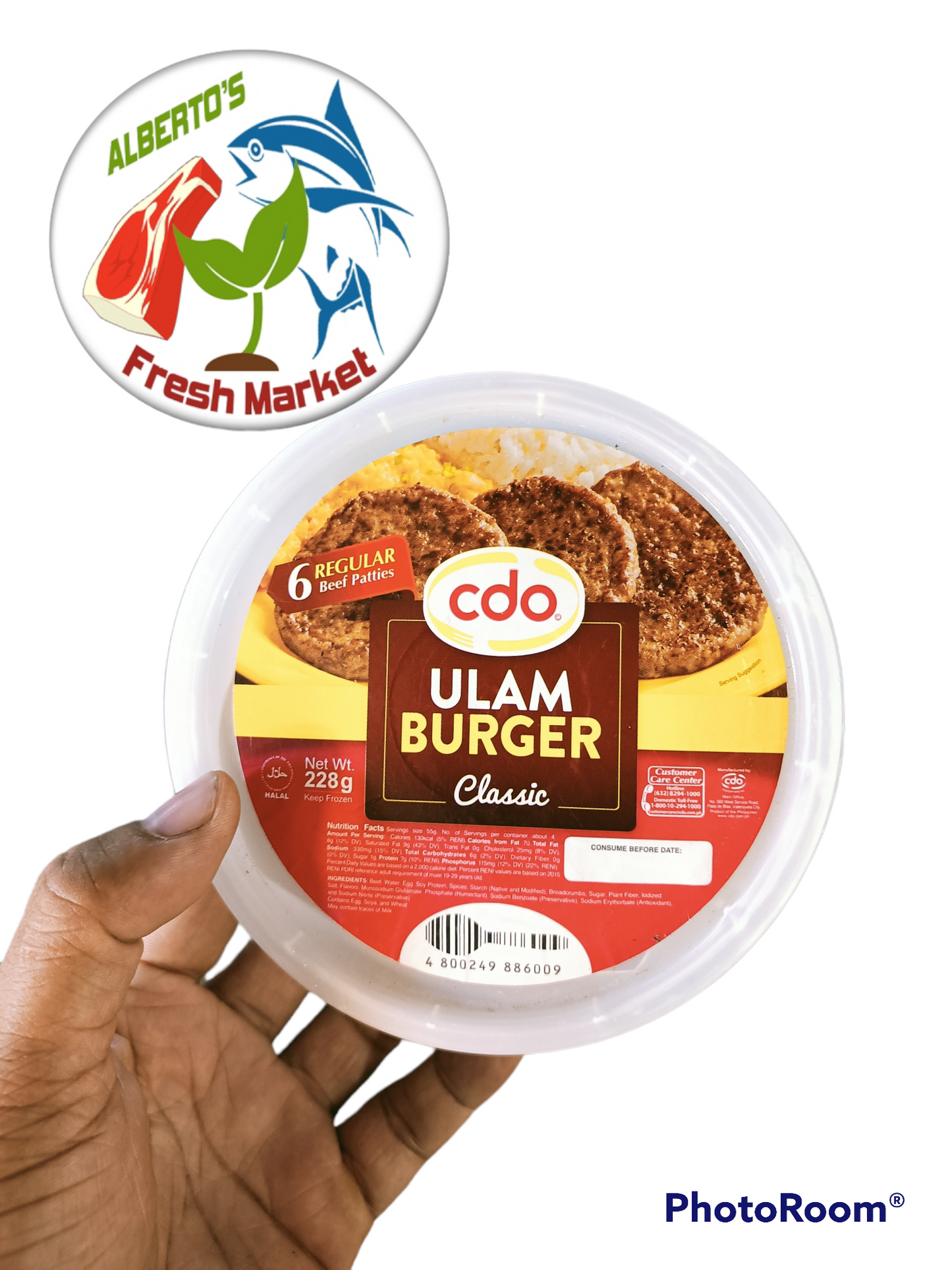 CDO ULAM BURGER CLASSIC 228 grams