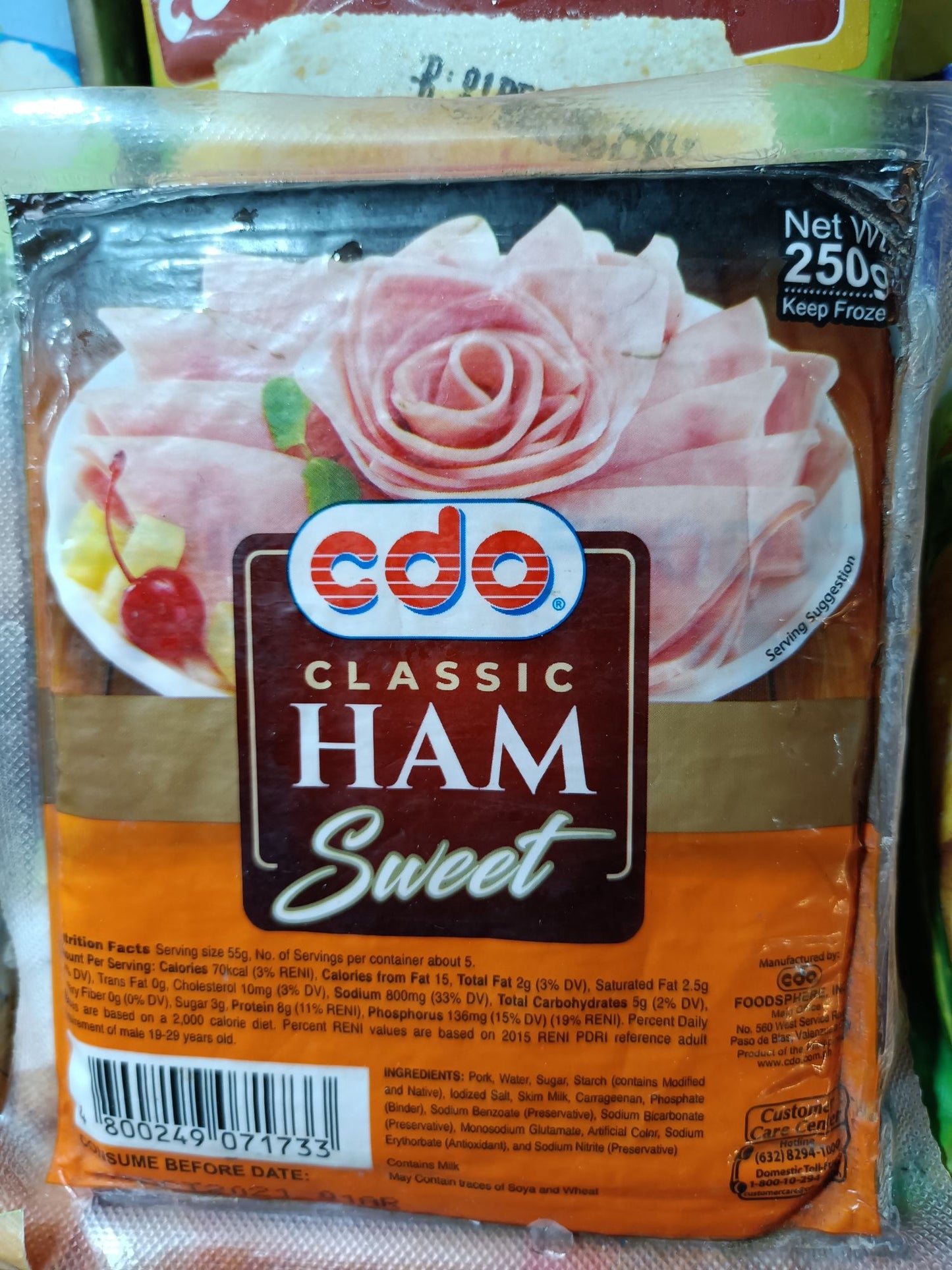 CDO CLASSIC SWEET HAM 250 grams